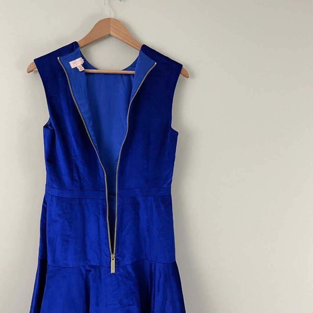 Ted Baker London Maryann Blue Velvet Fit & Flare Dress Size 1 (XS) - Picture 7 of 7